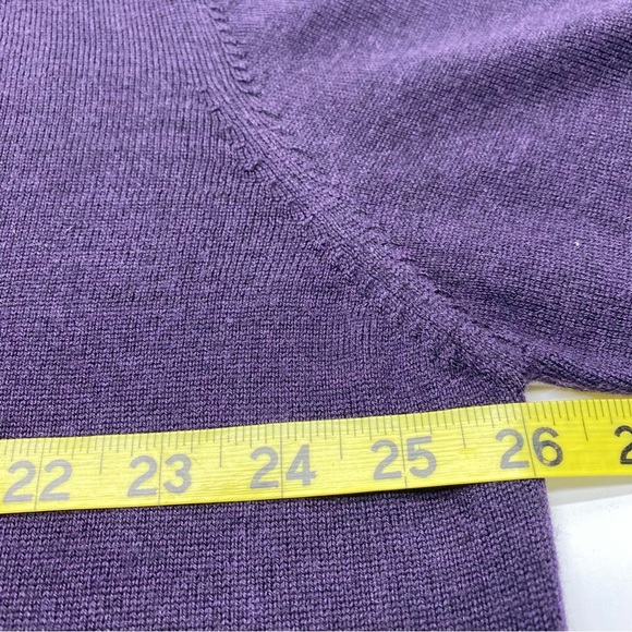 Jos. A. Bank Men's Deep Purple V-Neck Sweater 2XL 100% Italian Merino Wool - Picture 4 of 9